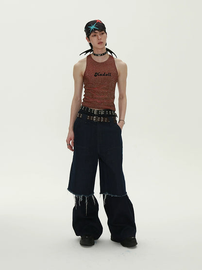 Graphic Letter Print Glossy Tank Top WN20223