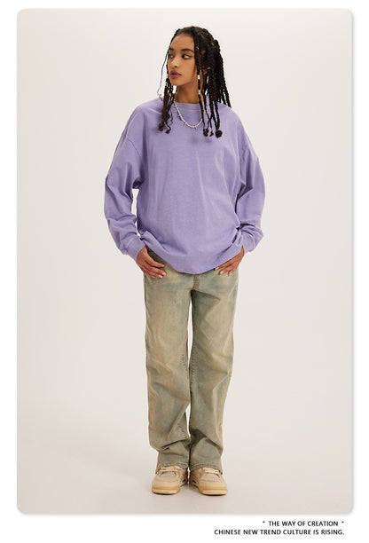 Oversize Washed Long Sleeve T-Shirt WN6052
