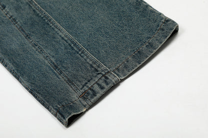 Heavy Wash Wide-Leg Denim Jeans WN16110