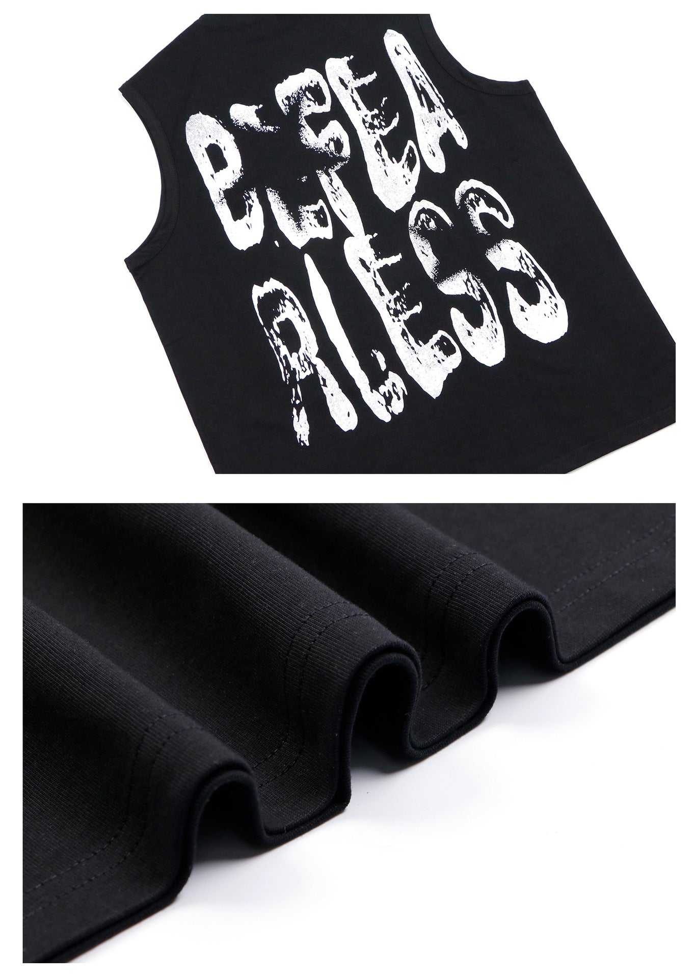 Graffiti Letter Sleeveless T-Shirt WN26222