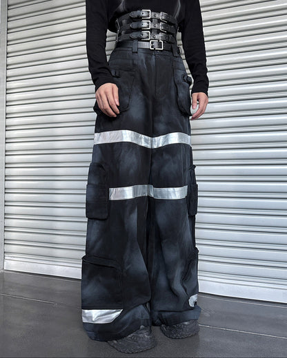 Wide Leg Cargo Denim Jeans WN25089