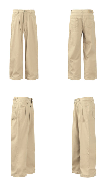 Washed Straight Wide Leg Pants WN26315
