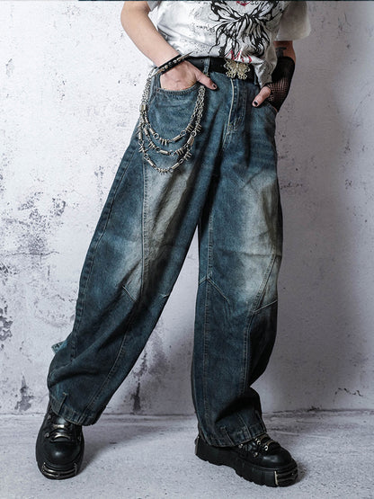Wash Curved Denim Jeans WN15927