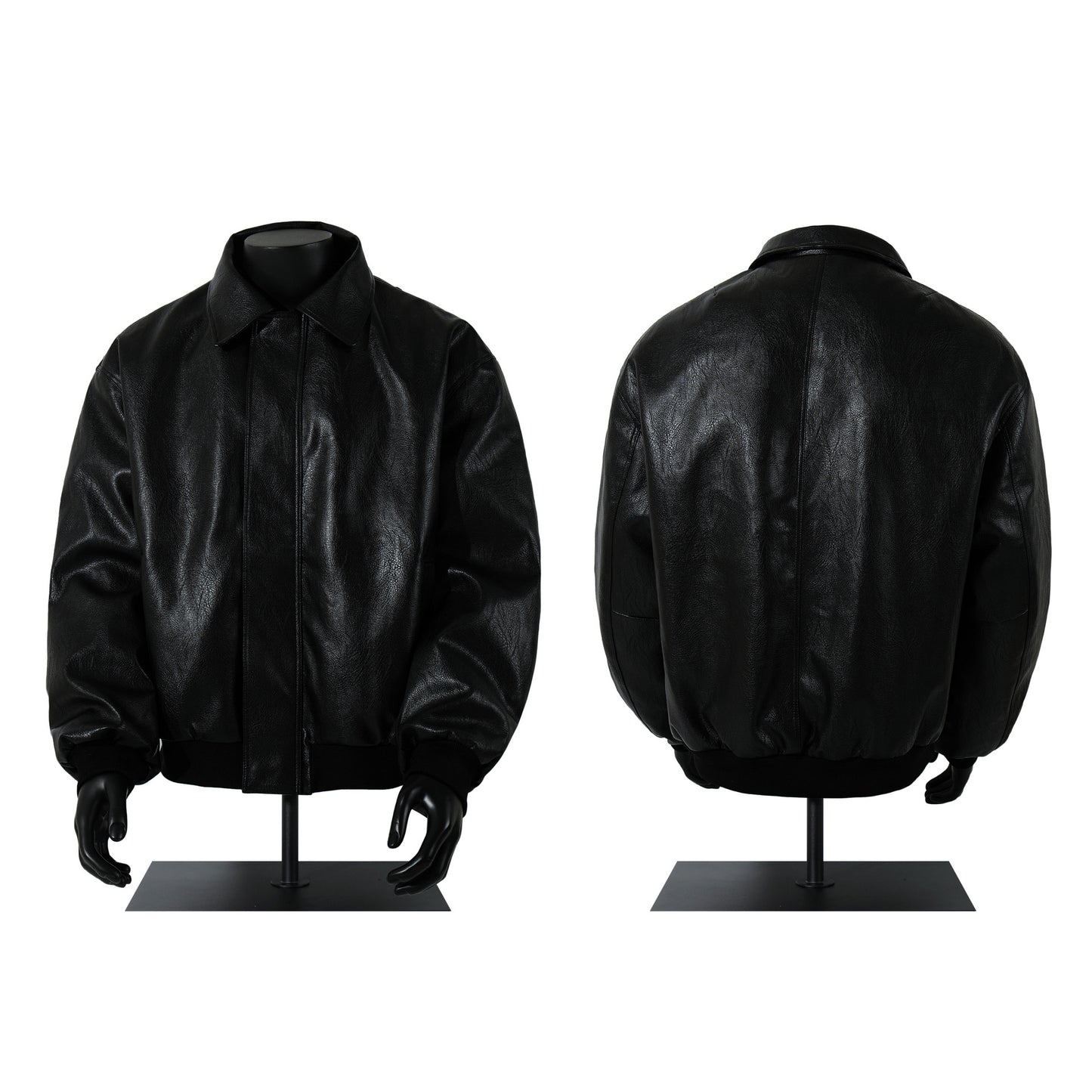 Textured PU Leather Jacket WN21902