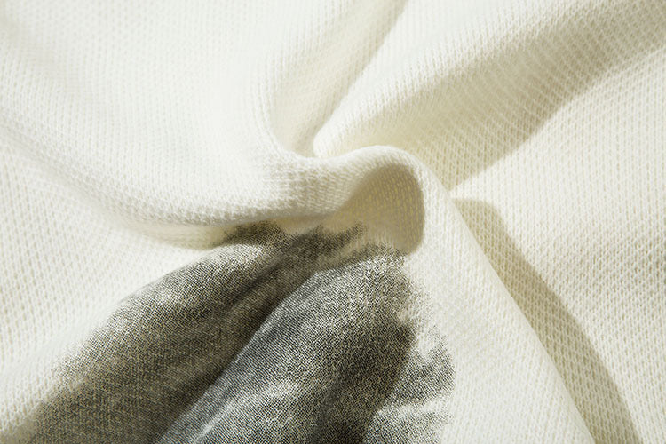 Chain Jacquard Spray Paint Knit Sweater WN11439