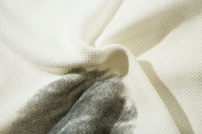 Chain Jacquard Spray Paint Knit Sweater WN11439