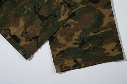 Camouflage Micro Flare Denim Jeans WN12694