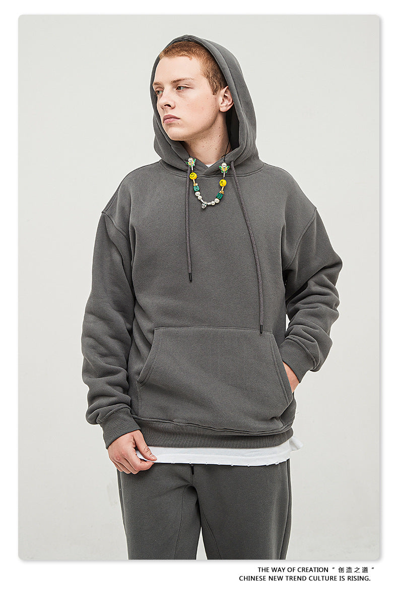 Fleece Lining Oversize Hoodie & Fleece Lining Sweatpants Setup WN9931