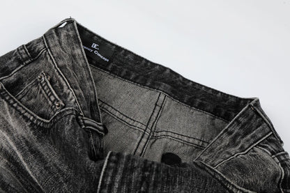 Washed Whisker Wide Leg Denim Jeans WN26106
