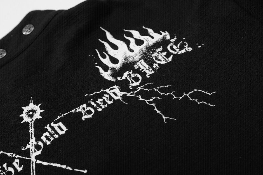 Grim Reaper Print Oversize Long Sleeve T-Shirt WN27957