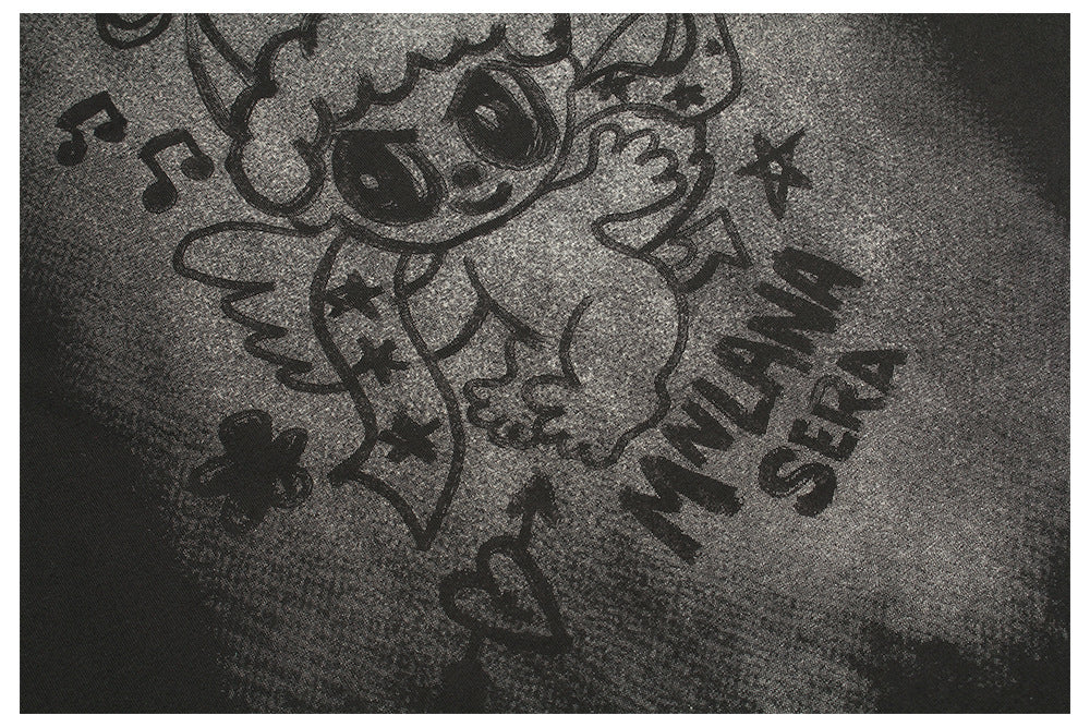 Graffiti Cartoon Print Short Sleeve T-Shirt WN26594