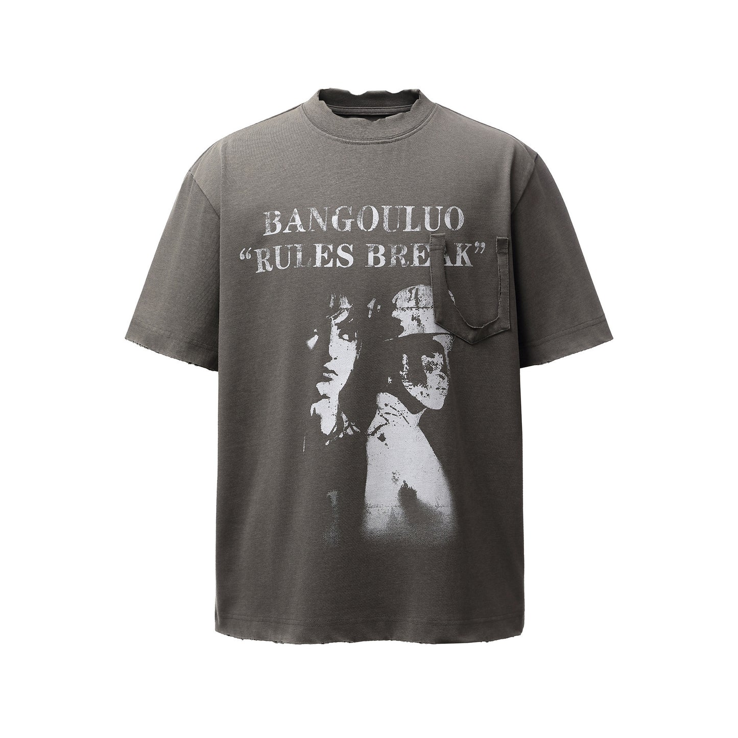 Portrait Letter Print Short Sleeve T-Shirt WN25517