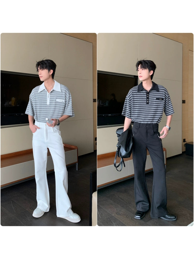 Wrinkle-Resistant Flare Trousers WN20430