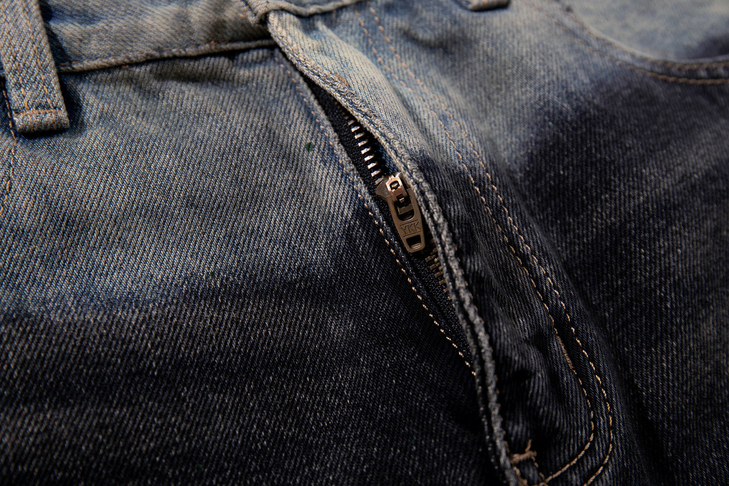 Paint Print Wide Leg Denim Jeans WN23101