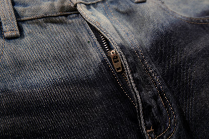 Paint Print Wide Leg Denim Jeans WN23101