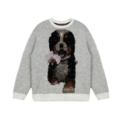 Bernese Mountain Dog Design Knit Sweater WN18863
