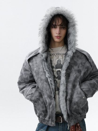 Deconstructed Design Thick Zipper Jacket WN22092