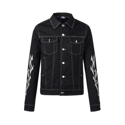 Deconstruction Embroidery Denim Jacket WN20999