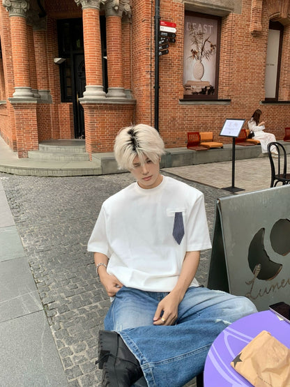 Necktie Design Short Sleeve T-Shirt WN19755