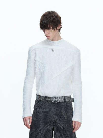 Blushed Pearl-Embellished Long-Sleeve T-Shirt WN22680