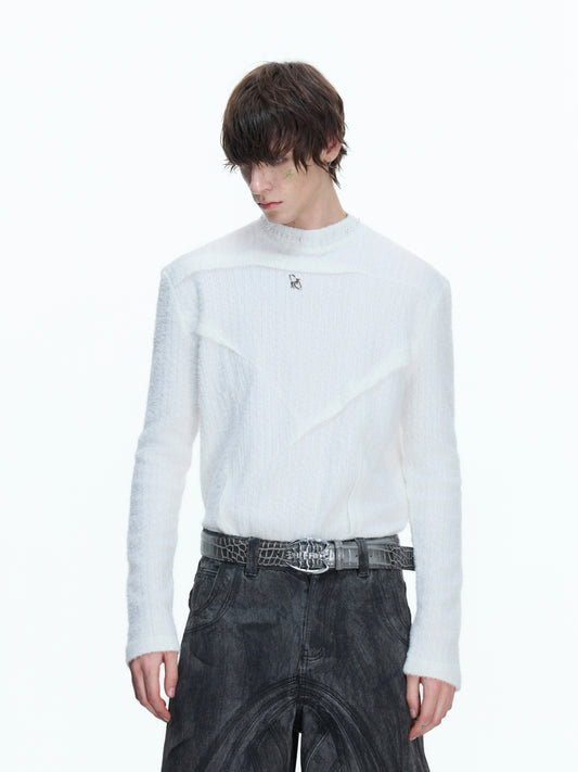 Blushed Pearl-Embellished Long-Sleeve T-Shirt WN22680