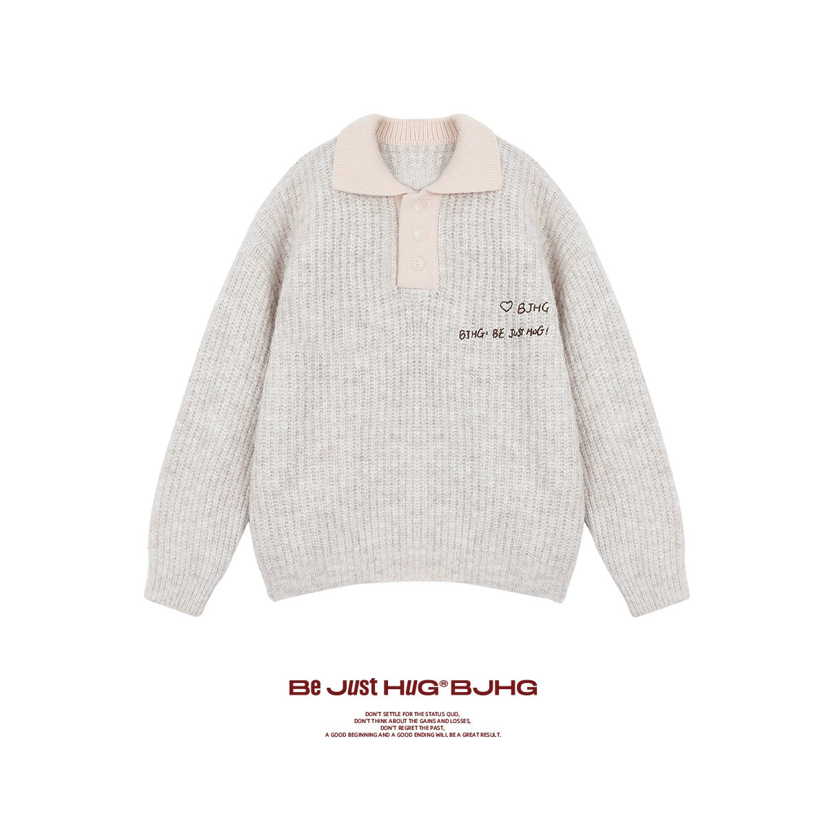 Oversize Polo Knit Sweater WN9817