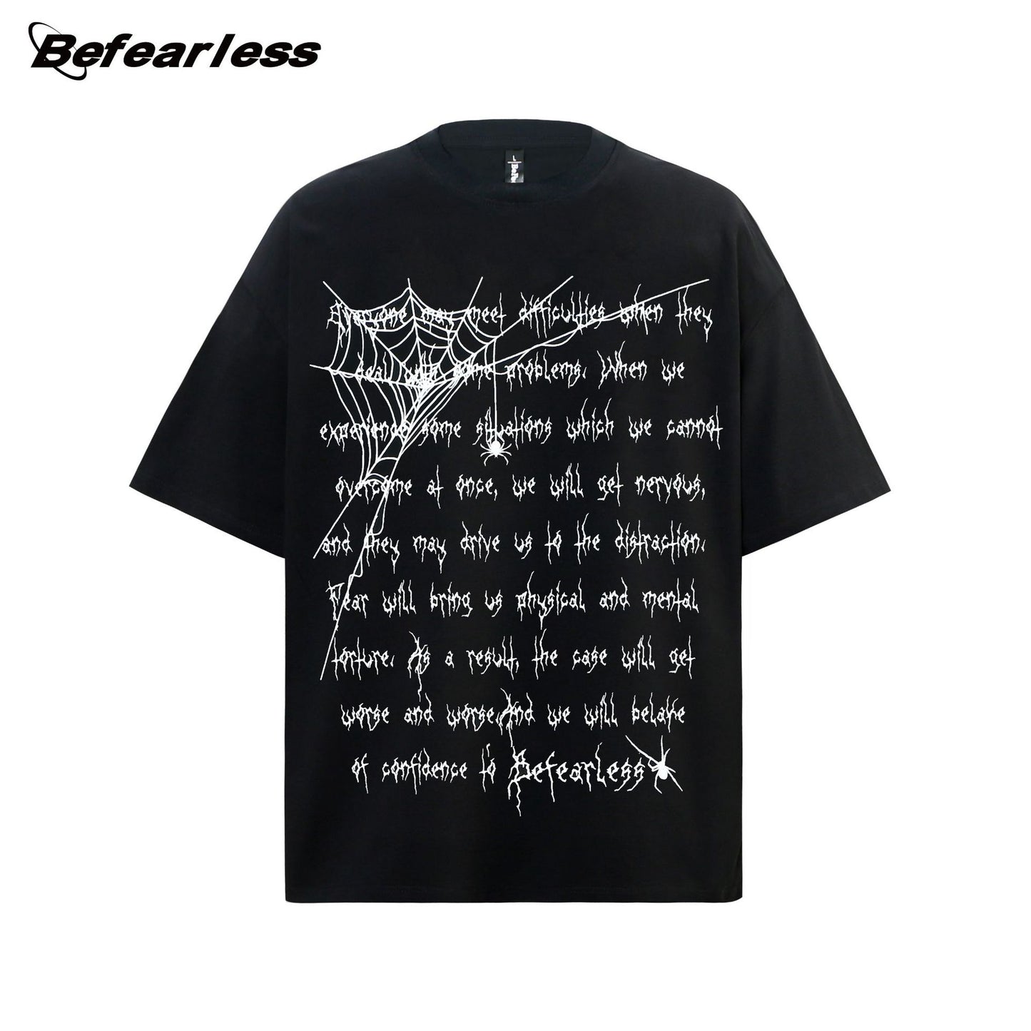 Heavyweight Letter Print Oversize Short Sleeve T-Shirt WN26345