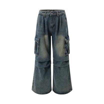 Flared Cargo Denim Jeans WN9014