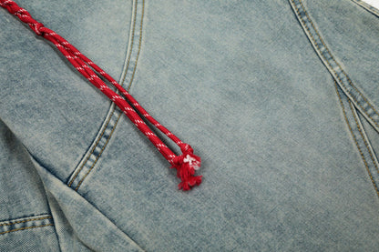 Belt Curved Wide Leg Denim Jeans WN25756