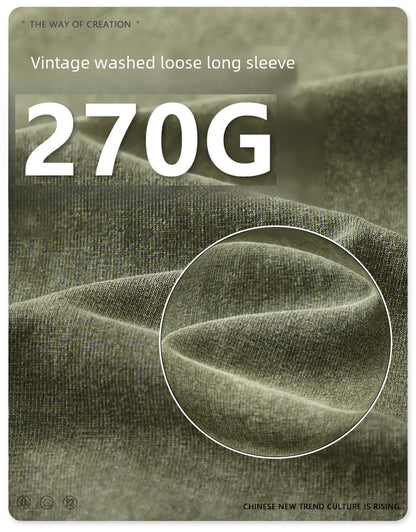 Oversize Washed Long-sleeve t-shirt WN6053