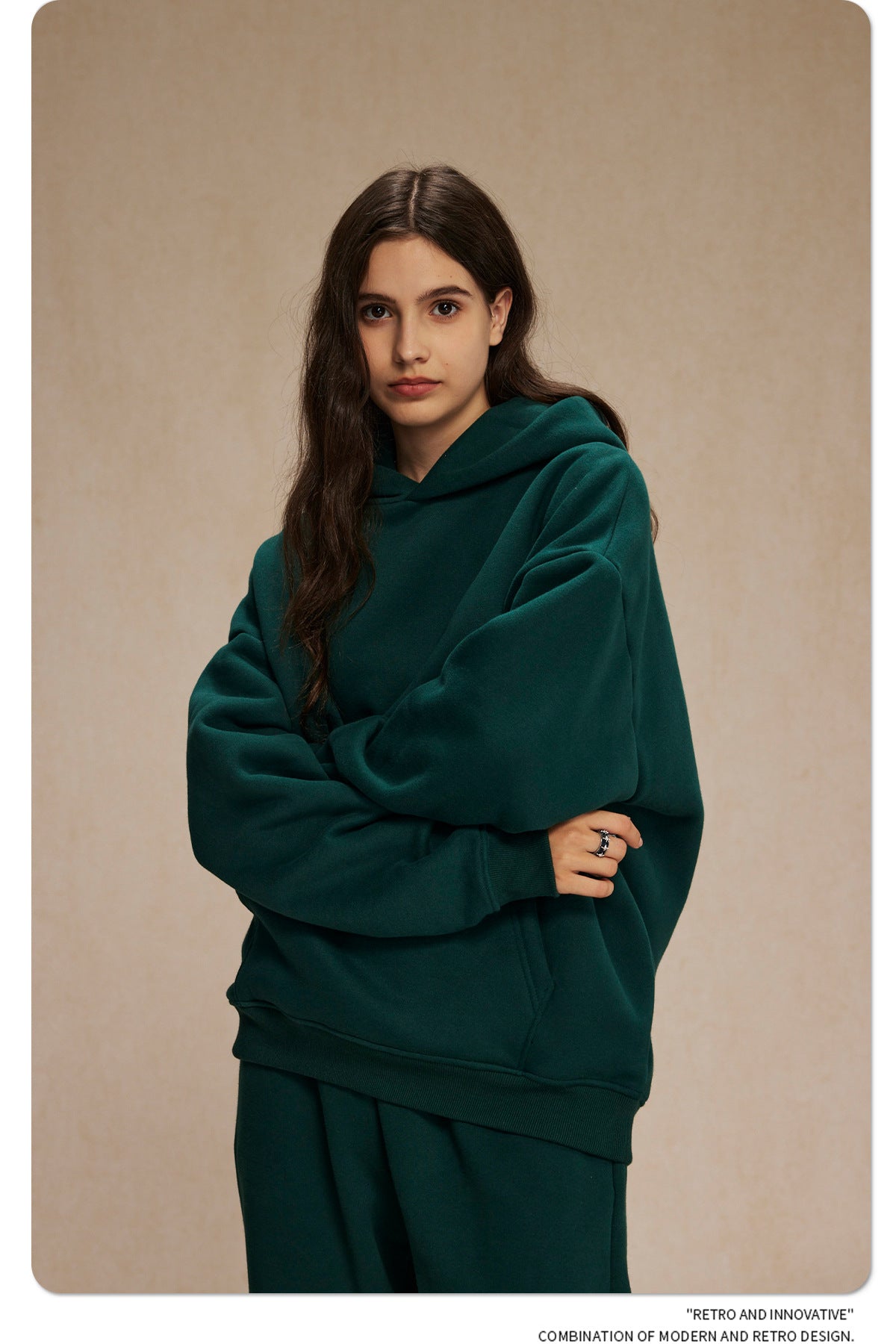 Oversize Plain Hoodie WN9968