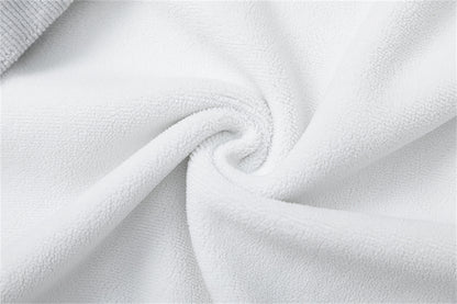 Letter Print Fleece Oversize Pullover Hoodie WN11195