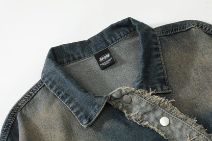 Washed Star Embroidery Denim Jacket WN28078