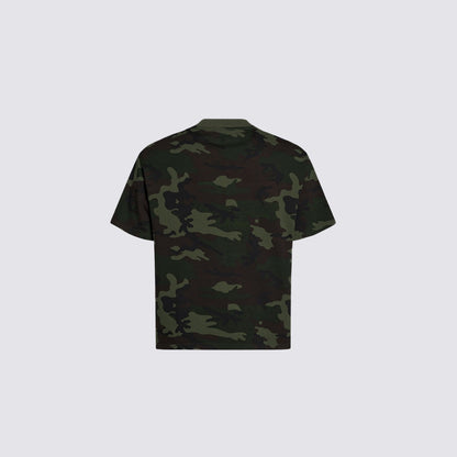 Camouflage Letter Graphic Short Sleeve T-Shirt WN28053