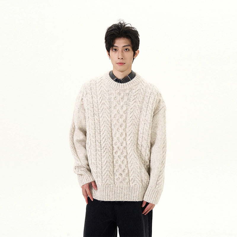 Oversize Cable Knit Sweater WN9499