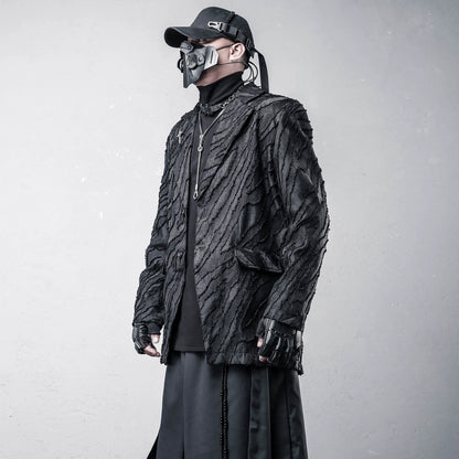 Texture Irregular Design Tailored Jacket WN22442