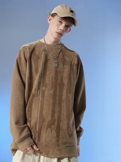 Heavyweight Suede Round Neck Sweatshirt WN9827