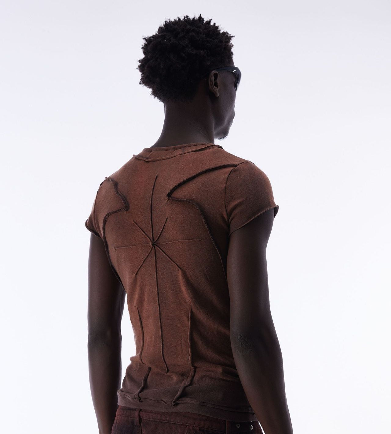 Washed Deconstruction Layered Short Sleeve T-Shirt WN25810
