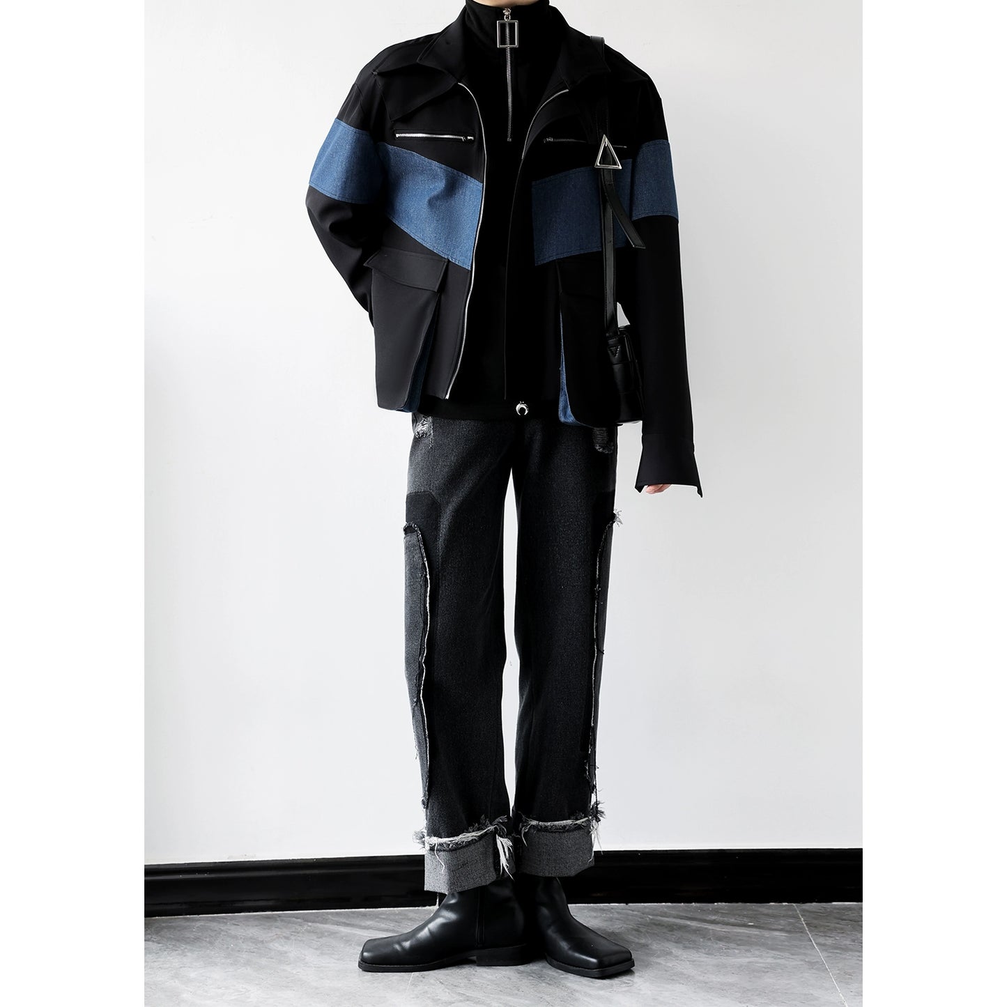 Contrast Stitching Utility Jacket WN11805