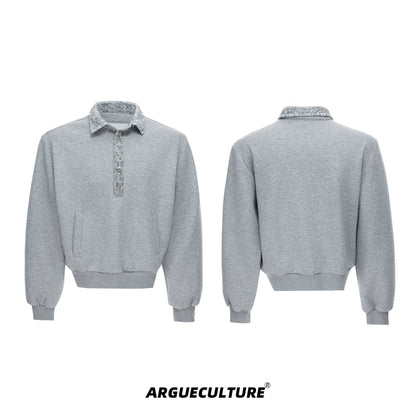 Sequin Pin Long Sleeve Polo Shirt WN21218