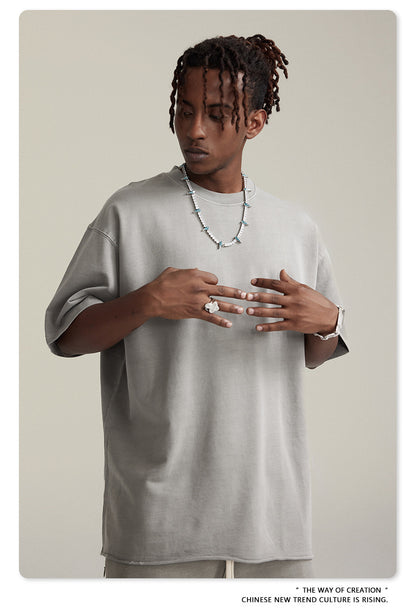 Water Washed Heavyweight Oversize Short Sleeve T-Shirt WN6077