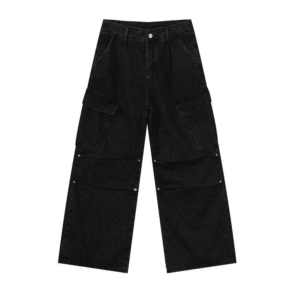 Wide Leg Cargo Denim Jeans WN24931