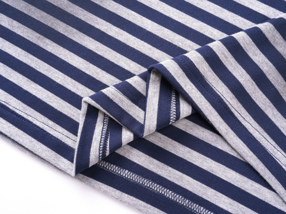 Cross Stripe Heavyweight Drop-Shoulder Oversize Short Sleeve T-Shirt WN27867