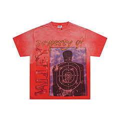 Washed Target Print Short Sleeve T-Shirt WN26505