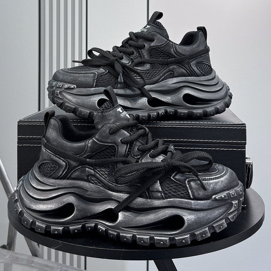 Mesh Panel Air Sole Chunky Sole Sneakers WN24716