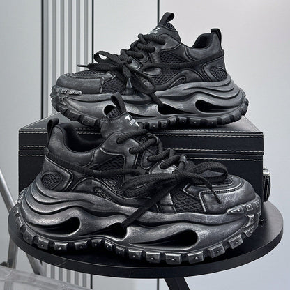Mesh Panel Air Sole Chunky Sole Sneakers WN24716