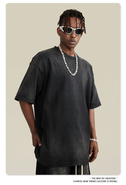 Washed Oversize Short-sleeve T-shirt WN6443