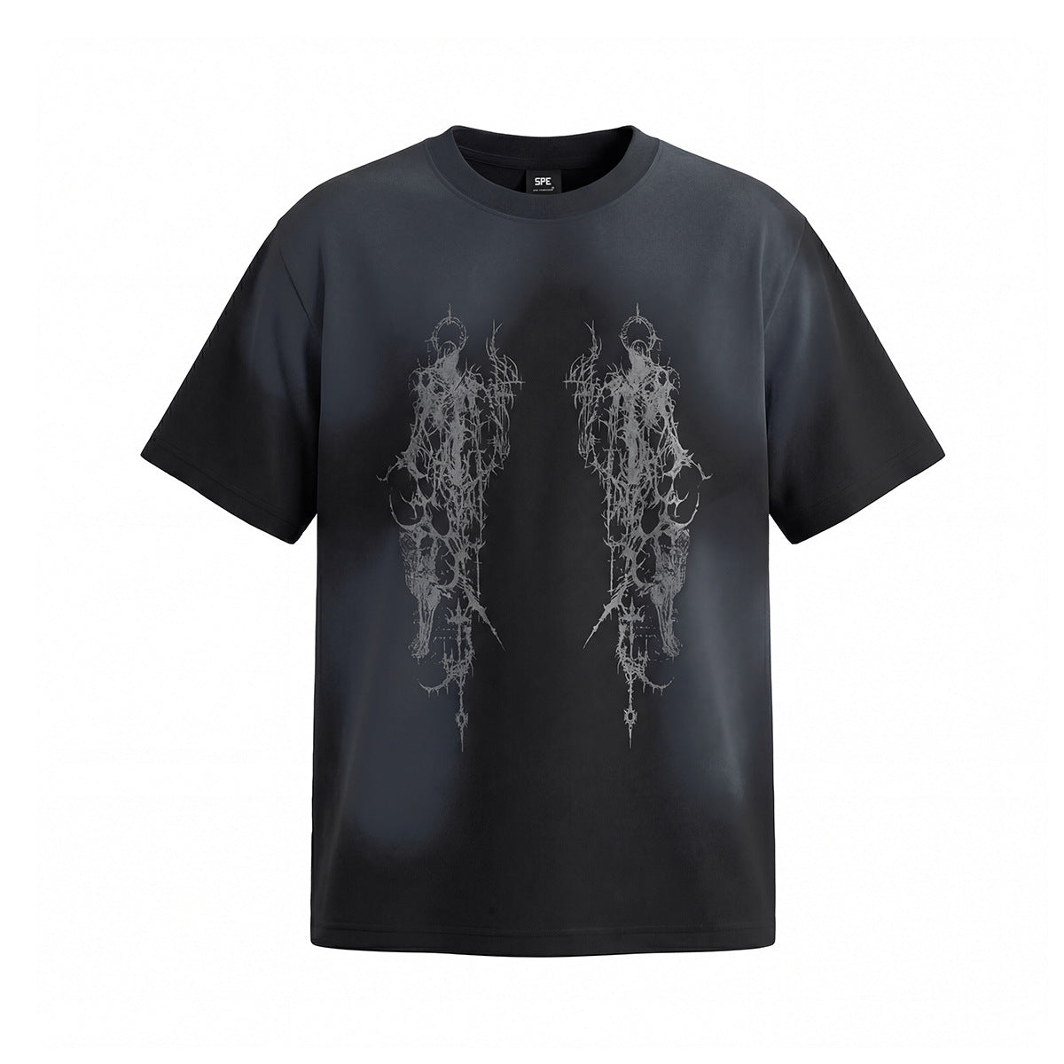 Washed Graphic Art Print Short Sleeve T-Shirt WN25500