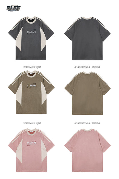 Color Block Short Sleeve T-Shirt WN26442