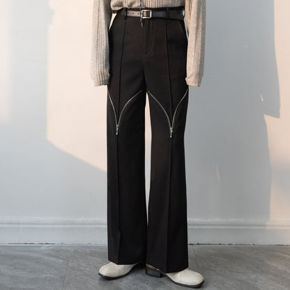 Zip Detail Tailored Trousers WN23637
